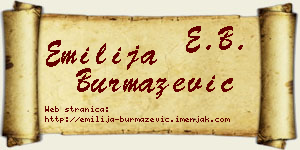 Emilija Burmazević vizit kartica